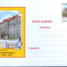 Romania - Intreg postal CP necirculat 2001- Institutul de Igiena din Timisoara