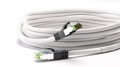 Cablu patchcord Cat8.1 SFTP 5m alb PiMF 2000MHz RJ45 cupru Goobay foto