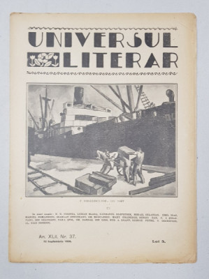 REVISTA &amp;#039;UNIVERSUL LITERAR&amp;#039;, ANUL XLII, NR. 37, 12 SEPTEMBRIE 1926 foto