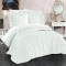 Set de cuvertura de pat cu lenjerie brodata, Dream Of Lady, 9 piese, Duygu Ecru