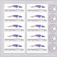 ROMANIA 2019 Presedentia Romaniei la Consiliul Europei MINICOALA LP.2225b MNH.