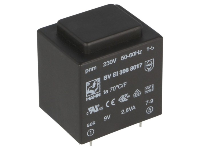Transformator &icirc;ncapsulat 2.8VA 230V 9V