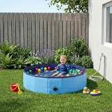 vidaXL Piscină pliabilă pentru c&acirc;ini albastru 80 x 80 x 20 cm PVC 3416320