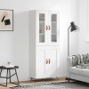 VidaXL Dulap &icirc;nalt, alb, 69,5x34x180 cm, lemn compozit 3198313