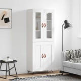 vidaXL Dulap &icirc;nalt, alb, 69,5x34x180 cm, lemn compozit
