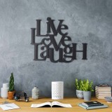 Cumpara ieftin Tablou metalic Live Negru 40x49 cm