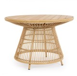 Cumpara ieftin Masa rattan sintetic natur Adelma 110x75 cm