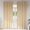 VidaXL Perdele cu perdele 2 pcs Crem 225 x 140 cm Poliester