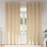 vidaXL Perdele cu perdele 2 pcs Crem 245 x 140 cm Poliester