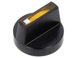 Buton rotativ galben &Oslash;18mm din plastic EAO
