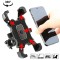 Suport Telefon pentru motocicleta/scuter Rotire la 360&deg;, Negru, prindere pe ghidon, FIXATO