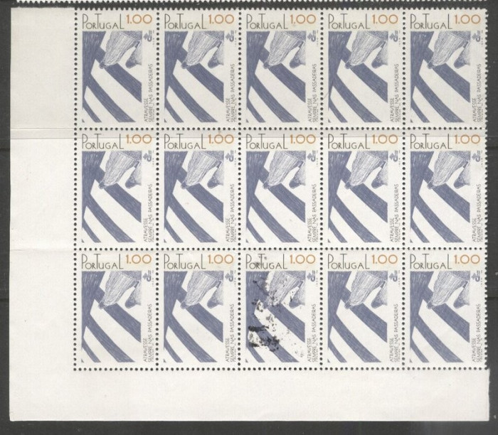 Portugal 1978 Traffic safety x 15, block, MNH S.161