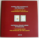 2010 Romania - Marea Loja Nationala, mapa filatelica LP 1883 b, FDC folio aur