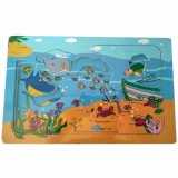Puzzle lemn - Lumea subacvatica, 11 piese