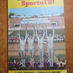 almanah sportul 1981 - nadia comaneci