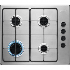 Plita incorporabila pe gaz Zanussi ZGH62414XA, 4 zone de gatit, aprindere electrica, dispozitiv siguranta, 60 cm, inox