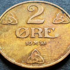 Moneda istorica 2 ORE - NORVEGIA, anul 1951 *cod 2777 A - excelenta