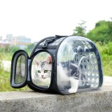 Geanta de transport pentru caine sau pisica gri - transparent ag644p, AVEX