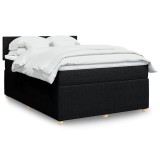 VidaXL Pat box spring cu saltea, negru, 140x190 cm, textil 3289746