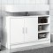 Gossi dulap de chiuveta, alb, 90x29x55 cm, lemn prelucrat
