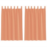 Cumpara ieftin Perdele Voile cu Bucle 2 buc Terracota 140x175 cm