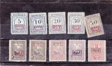 1917-1918 Ocupatia Germana in Romania - 10 timbre neuzate supratipar MViR