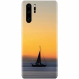 Husa silicon pentru Huawei P30 Pro, Wind Sail Boat Ocean Sunset