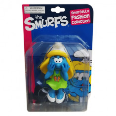 Figurina Strumfita cu Rochie Verde - The Smurfs, 14 cm foto