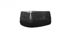 Delux Tastatură ergonomică fără fir GM901D BT+2.4G (negru) foto