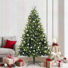 vidaXL Brad de Crăciun artificial cu ramuri articulare 300 LEDs 210 cm 3396003