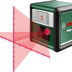 Nivela laser cu linii BOSCH Quigo, precizie 0,8 mm m,filet stativ 1 4 ,dioda laser 635 nm ,culoare laser rosie