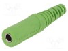 Conector banană 4mm soclu 32A 33VAC 70VDC verde nichelat SCH&Uuml;TZINGER