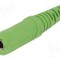 Conector banană 4mm soclu 32A 33VAC 70VDC verde nichelat SCH&Uuml;TZINGER