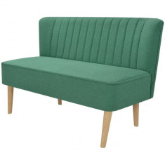 Canapea cu material textil, 117 x 55,5 x 77 cm, verde foto