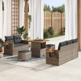 VidaXL Set de canapele pentru grădină Manual 8 pcs Gri 80 x 80 x 71 cm