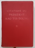 CITATIONS DU PRESIDENT MAO TSE - TOUNG , 1967, CARTE DE FORMAT MIC
