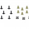 Clema, clips fixare carenaj BMW seria 3 (E30) 11.82-04.94, 3 (E36) 12.90-03.00, 5 (E34) 12.87-06.96, 7 (E38) 04.94-12.01, Z4 (E85) 02.03-09.08; set 2