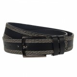 Curea barbati, casual-eleganta, din piele ecologica, latime 3.5 cm, negru - CK162N