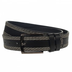 Curea barbati, casual-eleganta, din piele ecologica, latime 3.5 cm, negru - CK162N