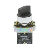 Selector 2 pozitii negru cu retinere 1NO+1NC, 400V/10A, LAY5-BD25C Breckner Germany