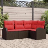 vidaXL Set de canapele pentru grădină Maro poliratan 3346024