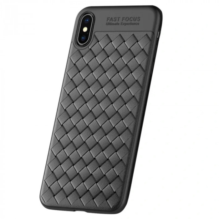 Husa iPhone XS Max Woven Textue Usams Neagra