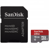 Card MicroSD 16GB + Adaptor (Clasa 10) SanDisk, 16 GB