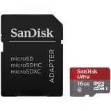 Card MicroSD 16GB + Adaptor (Clasa 10) SanDisk, 16 GB