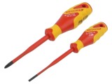 Kit şurubelniţe izolate GEDORE Phillips şi plată 1kVAC, 2 bucăți
