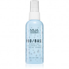 MUA Makeup Academy PRO/BASE Hyaluronic Acid Spray facial pentru fixare machiajului cu acid hialuronic 70 ml