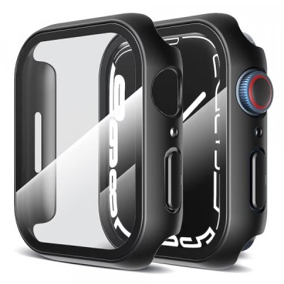 Husa Techsuit Defense360 Pro pentru Apple Watch 7 41mm Series, Neagra foto