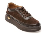 Pantofi sport IMAGE maro, 213M126, din piele intoarsa