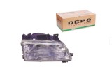 Far PEUGEOT 405 (15B/15E/4B/4E), 07.1987-12.1997, partea dreapta, DEPO, tip bec H4+W5W; manual; halogen