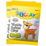 Plastilina AMOS iClay IC15WT 15g/punga, alb (b x 10)
